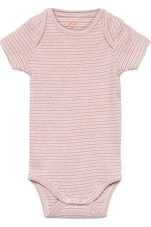 Copenhagen Colors Striped Short Sleeve Body Bodies Short-sleeved Pink
