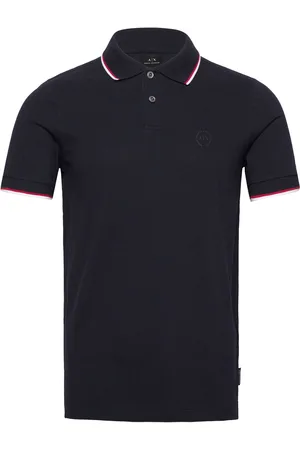 Armani Exchange Polo Shirt Tops Polos Short-sleeved Navy