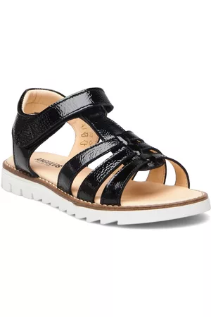 ANGULUS Sandals - Flat - Open Toe - Op Shoes Summer Shoes Sandals Musta