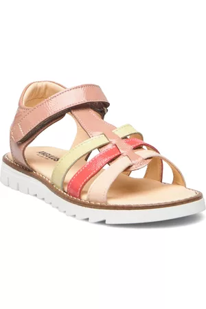 ANGULUS Sandals - Flat - Open Toe - Op Shoes Summer Shoes Sandals Monivärinen/Kuvioitu