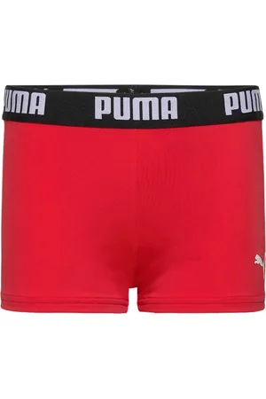 PUMA Boys Logo Trunks 1P Sport Swimshorts Red