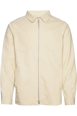 Revolution Overshirt Zip Tops Overshirts Cream