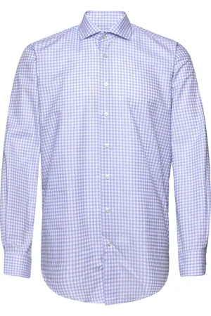 BOSWEEL SHIRTS EST. 1937 Slim Fit Mens Shirt Tops Shirts Business Blue