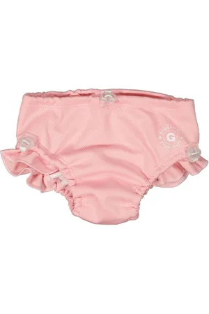 Geggamoja Uv Baby Swim Pant Frill Pink 16 86/92 Swimwear Nappie Briefs Pink