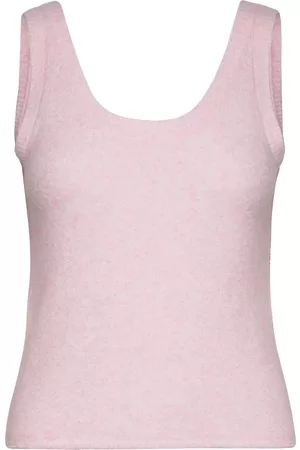 American Vintage Naiset Hihattomat - Damsville T-shirts & Tops Sleeveless Vaaleanpunainen