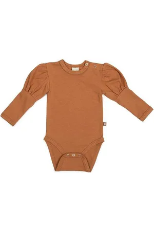Smallstuff Body Ls W. Puff, Rosehip Bodies Long-sleeved Orange