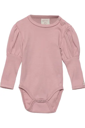 Smallstuff Body Ls W. Puff, Powder Bodies Long-sleeved Pink