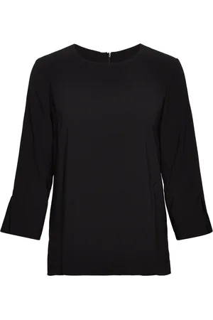 Marville Road Ella Top Tops Blouses Long-sleeved Black