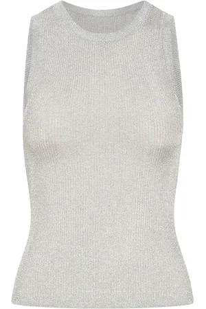 Gestuz Silvigz Top Tops T-shirts & Tops Sleeveless Silver