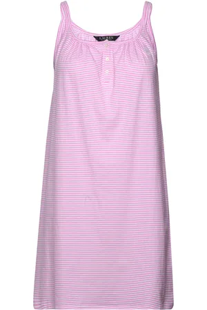 Ralph Lauren Lrl Double Strap Button Gown Yöpaita Pink