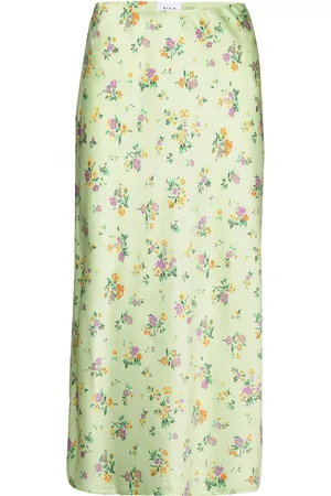 VILA Vilouis Midi Skirt Polvipituinen Hame Green