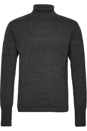 Mads Norgaard Wool Klemens Knit Fav Tops Knitwear Turtlenecks Grey