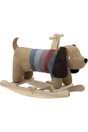 Bloomingville Charlie Rocking Toy, Dog, Brown, Polyester Toys Rocking Toys Multi/patterned