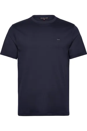 Michael Kors Sleek Mk Crew Tops T-shirts Short-sleeved Navy