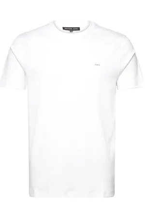 Michael Kors Sleek Mk Crew Tops T-shirts Short-sleeved White