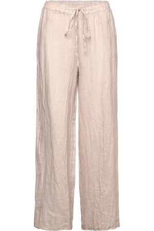 Cream Crbellis Linen Pant Bottoms Trousers Linen Trousers Beige