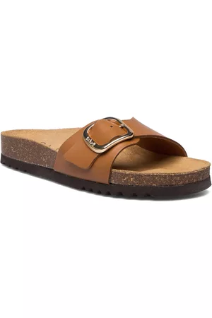 Scholl Naiset Sandaalit - Sl Kathleen Leather Shoes Summer Shoes Flat Sandals Beige