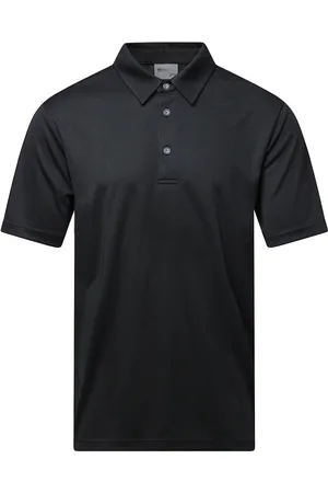 Backtee Mens Performance Polo Sport Polos Short-sleeved Black