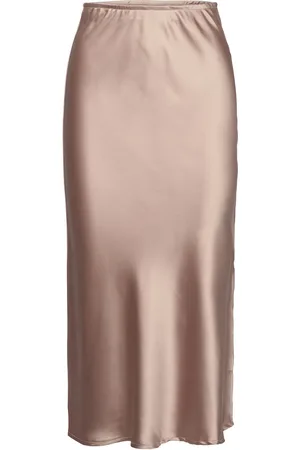 Coster Copenhagen Cc Heart Skyler Sateen Skirt Polvipituinen Hame Brown