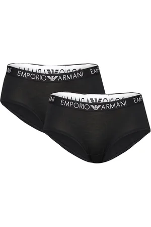 Emporio Armani Ladies Knitted Bi-Pa Alushousut Brief Tangat Black