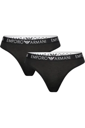 Emporio Armani Ladies Knitted Bi-Pa Stringit Alusvaatteet Black
