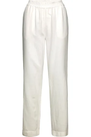 Saint Tropez Ulinasz Pants Bottoms Trousers Linen Trousers White