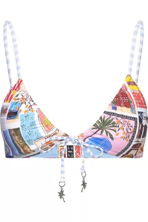 Seafolly Naiset Kolmio Bikinit - Onvacation Drawstring Bralette Swimwear Bikinis Bikini Tops Triangle Bikinitops Monivärinen/Kuvioitu