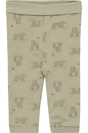 FIXONI Pants Aop Bottoms Leggings Green