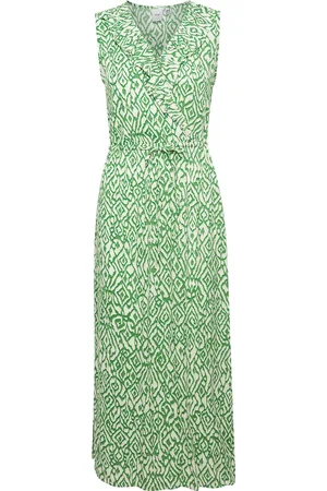 Ichi Ihmarrakech Aop Dr10 Polvipituinen Mekko Green