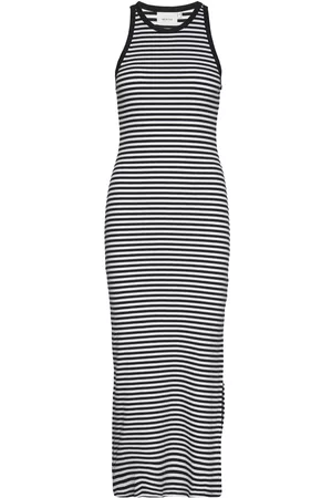 Gestuz Naiset Myötäilevät Mekot - Drewgz Striped Sl Long Dress Dresses Bodycon Dresses Musta