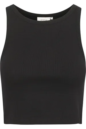 Gestuz Drewgz Cropped Top Tops T-shirts & Tops Sleeveless Black