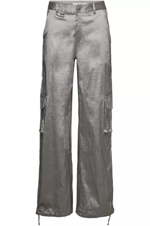 Gestuz Naiset Reisitaskuhousut - Litygz Mw Pants Trousers Cargo Pants Harmaa