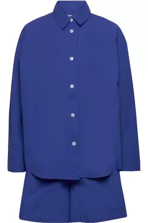 Beck Söndergaard Naiset Lingerie - Solid Set Shirt+Shorts Pyjama Sininen