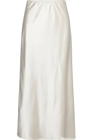 Gina Tricot Satin Maxi Skirt Pitkä Hame Beige