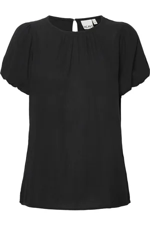 Ichi Ihmarrakech So Ss7 Tops Blouses Short-sleeved Black
