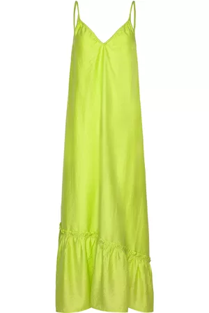 Gestuz Naiset Maksimekot - Theagz Long Strap Dress Dresses Slip Dresses Vihreä