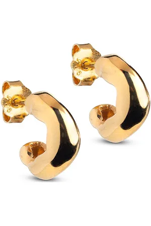 Enamel Hoops, Gianna Small Accessories Jewellery Earrings Hoops Gold