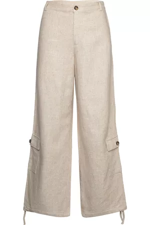 My Essential Wardrobe Naiset Reisitaskuhousut - Lavitamw Cargo Pant Trousers Cargo Pants Kermanvärinen