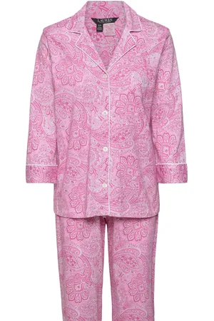 Ralph Lauren Lrl Heritage 3/4 Sl Classic Notch Pj Set Pyjama Pink
