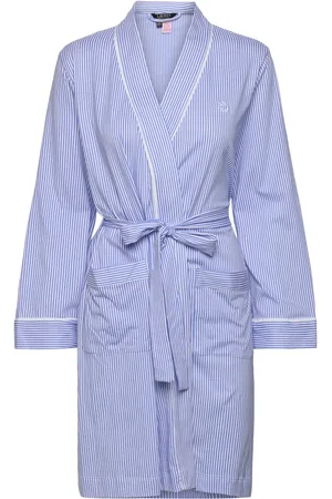 Ralph Lauren Lrl Kimono Wrap Robe Aamutakki Blue