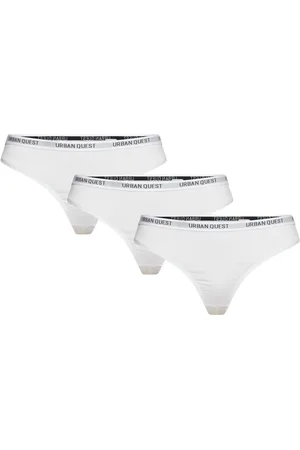 URBAN QUEST The Bamboo 3-Pack G-String Stringit Alusvaatteet White