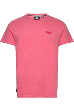Superdry Essential Logo Emb Tee Tops T-shirts Short-sleeved Pink