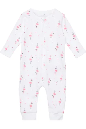 NAME IT Nbfnightsuit Zip Flamingo Pyjama Sie Jumpsuit Haalari White