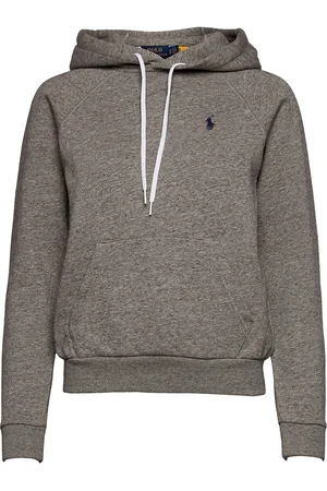 Ralph Lauren Fleece Pullover Hoodie Tops Sweat-shirts & Hoodies Hoodies Grey