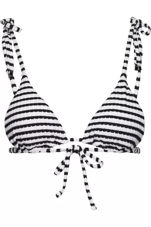 Seafolly Naiset Kolmio Bikinit - Sorrento Stripe Slide Tri Swimwear Bikinis Bikini Tops Triangle Bikinitops Musta