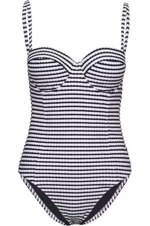 Seafolly Naiset Uimapuvut - Sorrento Stripe Bustier Bra Piece Uimapuku Uima-asut Musta