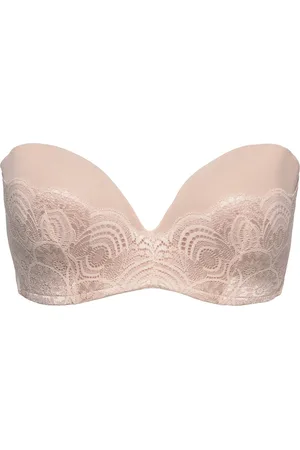 Wonderbra Refined Glamour Perfect Strapless Lingerie Bras & Tops Push Up Bras Cream