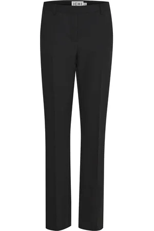 Ichi Ihlexi Pa Bottoms Trousers Straight Leg Black