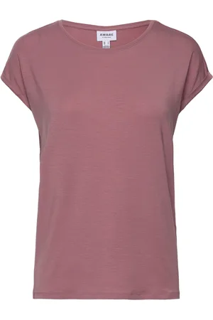 VERO MODA Vmava Plain Ss Top Jrs Noos Tops T-shirts & Tops Short-sleeved Pink