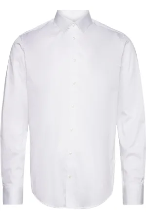 BOSWEEL SHIRTS EST. 1937 Slim Fit Mens Shirt Tops Shirts Business White